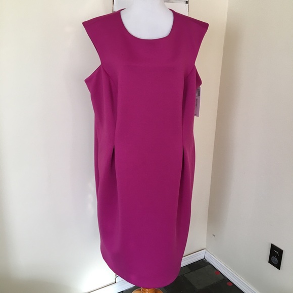 Calvin Klein Dresses & Skirts - NWT Calvin Klein Magenta Sheath Dress 20w Plus New